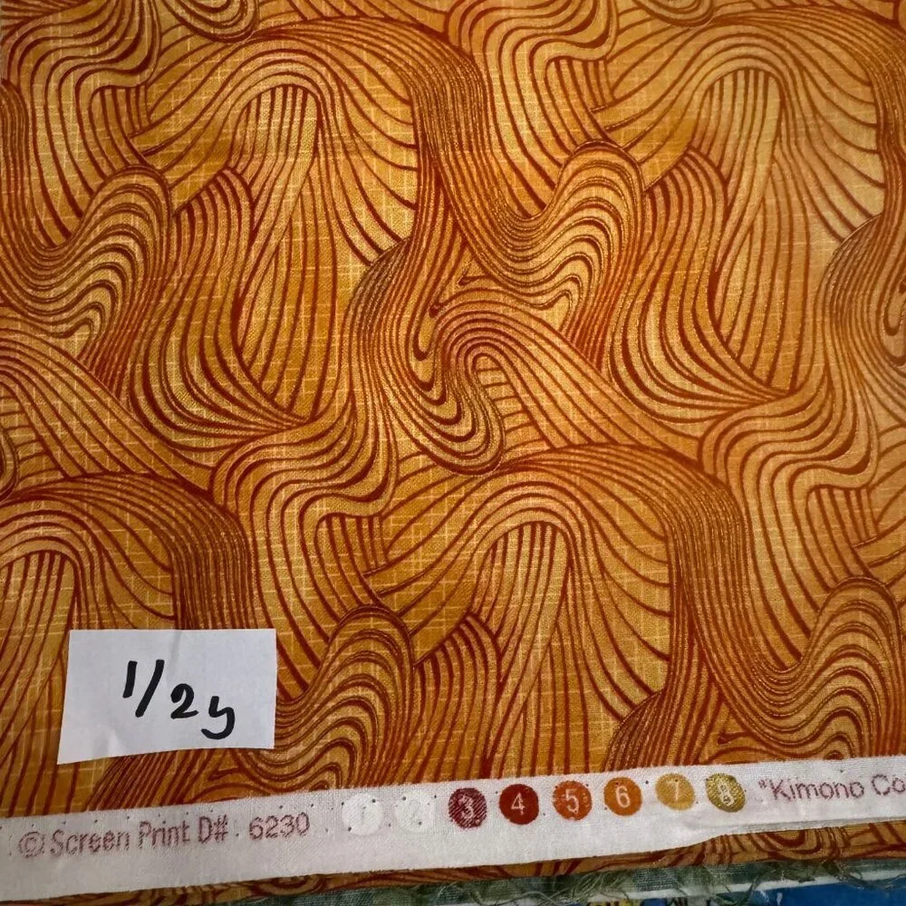 3 1/2 + yards Cotton Quilt Fabric Bundle Rust Green Craft Fall Material #987